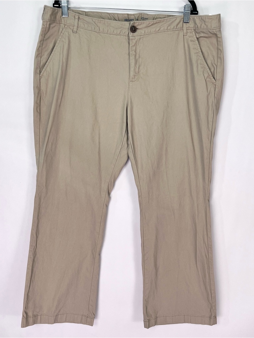 Women’s Old Navy Bootcut Stretch Khaki Tan Pants Chinos Sz 20